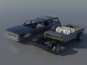Chevrolet Caprice Wagon 1977 3D Baskı Modeli