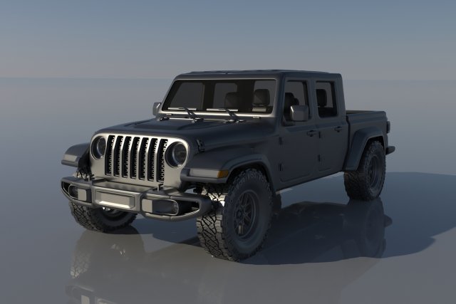 Jeep Gladiator Model Cetak 3D .c4d .max .obj .3ds .fbx .stl .blend 