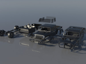 Jeep Gladiator Model Cetak 3D