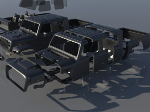 Jeep Gladiator Model Cetak 3D