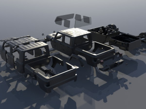 Jeep Gladiator Model Cetak 3D