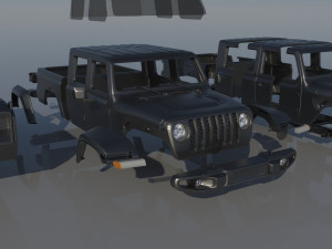 Jeep Gladiator Model Cetak 3D
