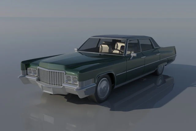 Cadillac FLeetwood Brougham 1970 3D Print Model .c4d .max .obj .3ds .fbx .stl .blend 