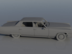 Cadillac FLeetwood Brougham 1970 3D Print Model
