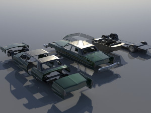 Cadillac FLeetwood Brougham 1970 3D Print Model