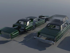 Cadillac FLeetwood Brougham 1970 3D Print Model