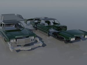 Cadillac FLeetwood Brougham 1970 3D Print Model