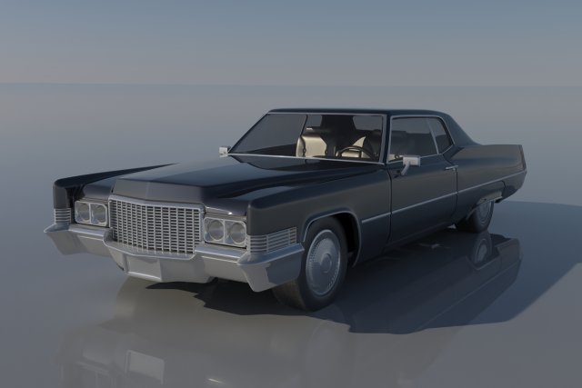 Cadillac Deville Coupe 1970 3D-Druckmodell .c4d .max .obj .3ds .fbx .stl .blend 