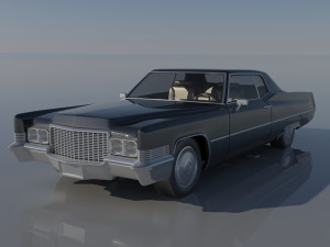 Cadillac Deville Coupe 1970 3D 프린트 모델