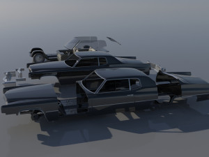 Cadillac Deville Coupe 1970 3D-Druckmodell