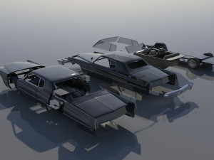 Cadillac Deville Coupe 1970 3D-Druckmodell