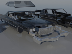Cadillac Deville Coupe 1970 3D-Druckmodell