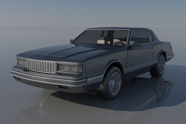 Chevrolet Monte Carlo LS 1986 3D 打印模型 .c4d .max .obj .3ds .fbx .stl .blend