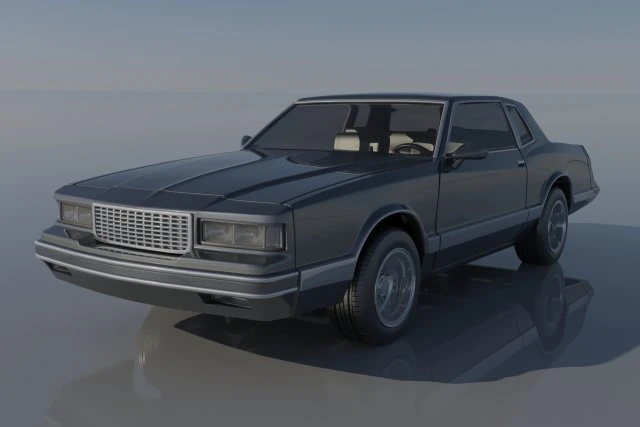 Chevrolet Monte Carlo LS 1986 3D Print Model .c4d .max .obj .3ds .fbx .stl .blend