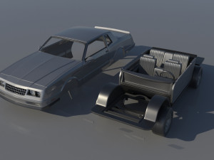Chevrolet Monte Carlo SS 1987 Modèles 3D en vedette