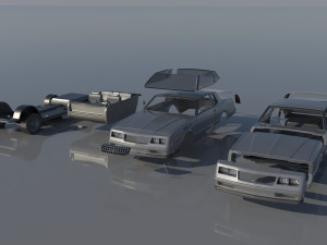 Chevrolet Monte Carlo SS 1987 Modèles 3D en vedette