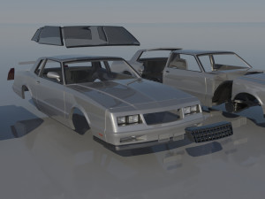 Chevrolet Monte Carlo SS 1987 Modèles 3D en vedette