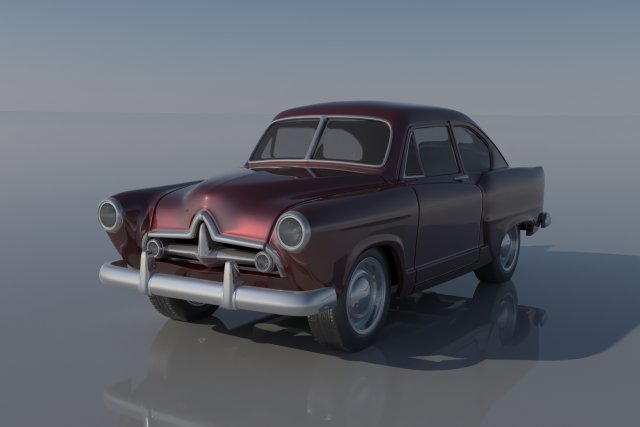 Henry J 1951 3D Print Model .c4d .max .obj .3ds .fbx .stl .blend 