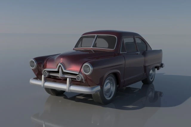 Henry J 1951 3D Print Model .c4d .max .obj .3ds .fbx .stl .blend 