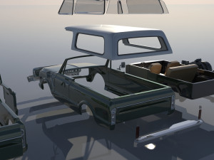 Chevrolet BLazer 1970 3Dプリントモデル