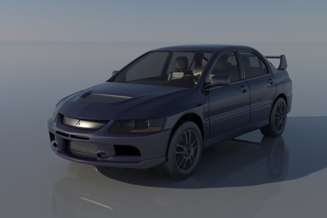 Mitsubishi Lancer Evolution 8 3D Принт Модель .c4d .max .obj .3ds .fbx .stl .blend 
