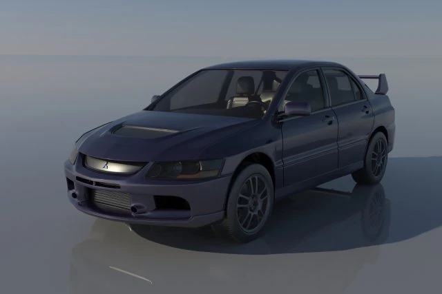 Mitsubishi Lancer Evolution 8 3D Print Model .c4d .max .obj .3ds .fbx .stl .blend 