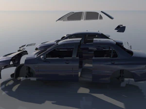 Mitsubishi Lancer Evolution 8 3D Print Model