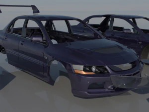 Mitsubishi Lancer Evolution 8 3D Print Model