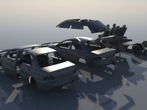 Mitsubishi Lancer Evolution 8 3D Принт Модель