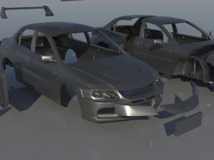 Mitsubishi Lancer Evolution 8 3D Print Model