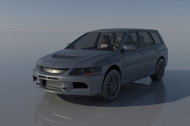 Mitsubishi Lancer Evolution 8 Wagon 3D Print Model .c4d .max .obj .3ds .fbx .stl .blend 