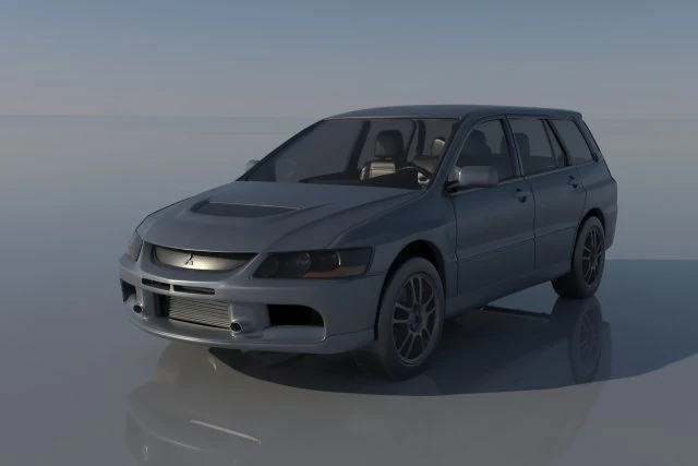 Mitsubishi Lancer Evolution 8 Wagon 3D Print Model .c4d .max .obj .3ds .fbx .stl .blend 