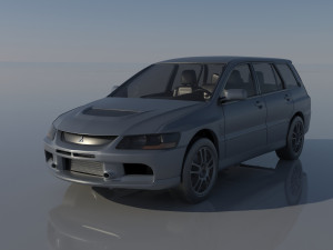 Mitsubishi Lancer Evolution 8 Wagon 3D Print Model