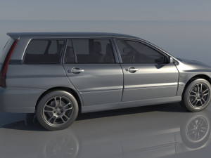 Mitsubishi Lancer Evolution 8 Wagon 3D Print Model