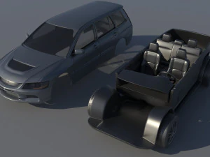 Mitsubishi Lancer Evolution 8 Wagon 3D Print Model