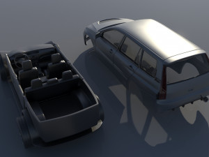 Mitsubishi Lancer Evolution 8 Wagon 3D Print Model