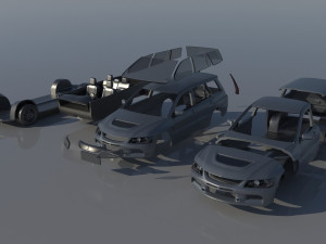 Mitsubishi Lancer Evolution 8 Wagon 3D Print Model