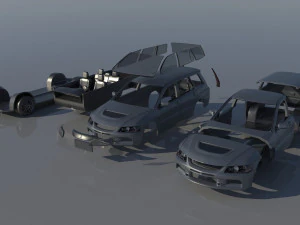 Mitsubishi Lancer Evolution 8 Wagon 3D Print Model