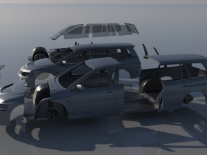 Mitsubishi Lancer Evolution 8 Wagon 3D Print Model