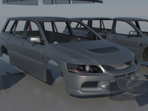 Mitsubishi Lancer Evolution 8 Wagon 3D Print Model