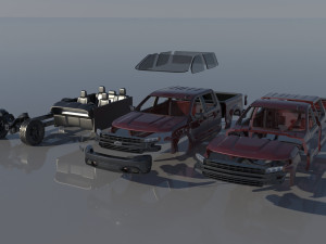 Chevrolet Silverado 1500 2022 3D 프린트 모델