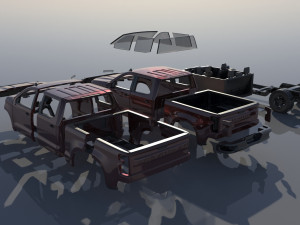 Chevrolet Silverado 1500 2022 3D 프린트 모델