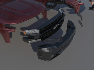 Chevrolet Silverado 1500 2022 3D 프린트 모델