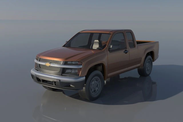 Chevrolet Colorado 2005 Extended Cab 3D Print Model .c4d .max .obj .3ds .fbx .stl .blend