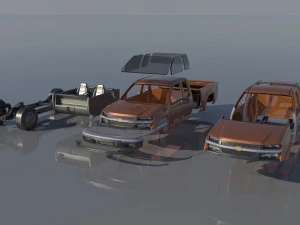 Chevrolet Colorado 2005 Extended Cab 3D Print Model