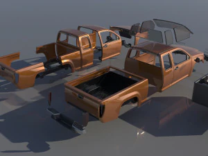 Chevrolet Colorado 2005 Extended Cab 3D Print Model