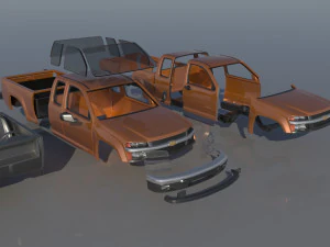 Chevrolet Colorado 2005 Extended Cab 3D Print Model