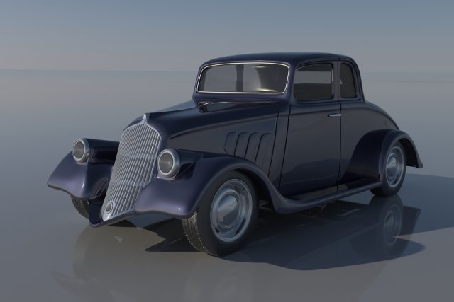 Willys Coupe 1933 Model Cetak 3D .c4d .max .obj .3ds .fbx .stl .blend 