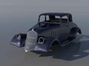 Willys Coupe 1933 Model Cetak 3D