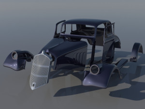 Willys Coupe 1933 Model Cetak 3D